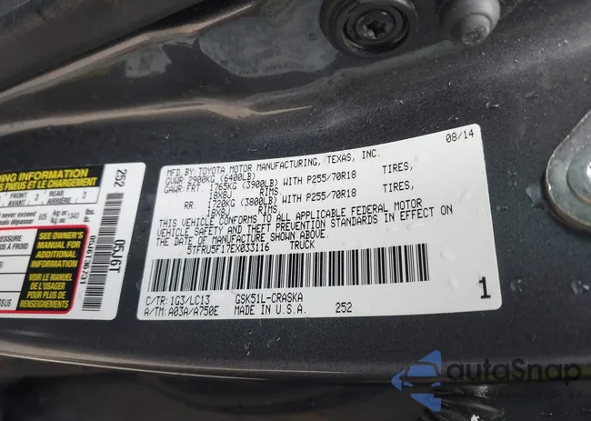 5TFRU5F17EX033116: 43551668