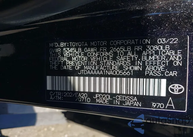 JTDAAAAA1NA005661: 43551742