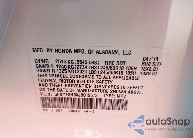 5FNYF5H58JB019672: 43551755