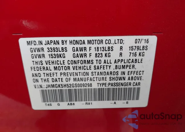 JHMGK5H52GS009298: 43550980