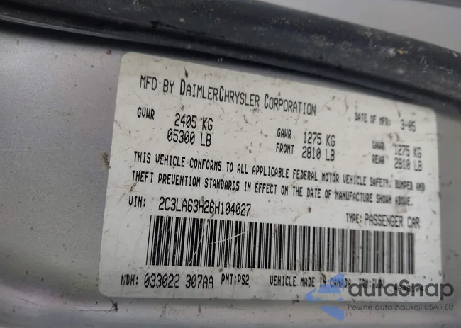 2C3AA63H45H631265: 43551044