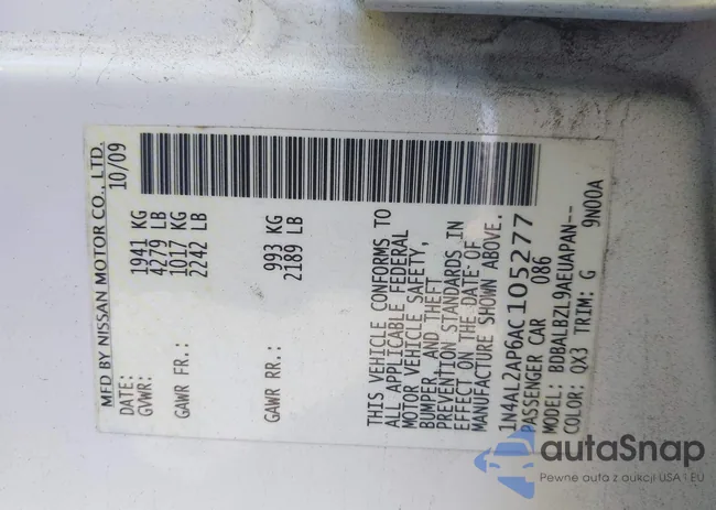 1N4AL2AP6AC105277: 43551172