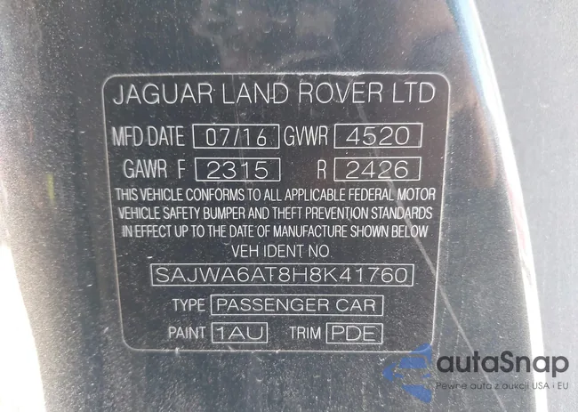 SAJWA6AT8H8K41760: 43551190