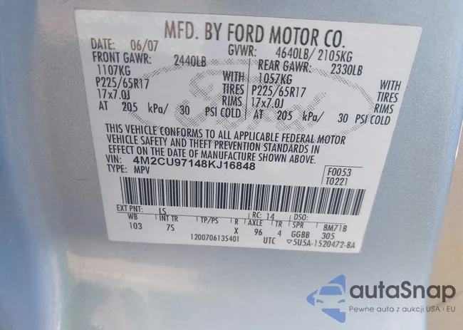 4M2CU97148KJ16848: 43551203