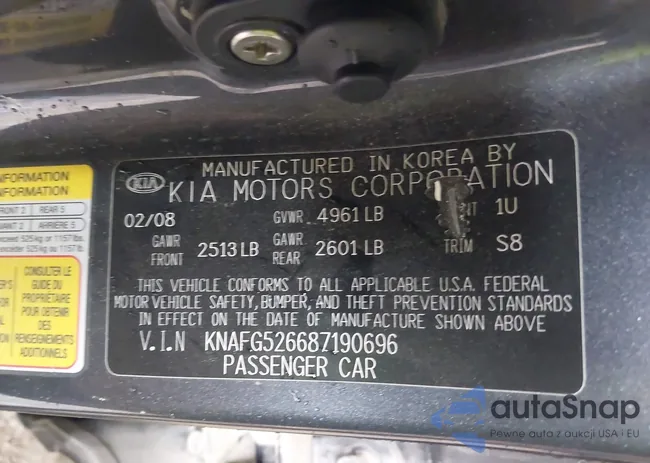 KNAFG526687190696: 43551353