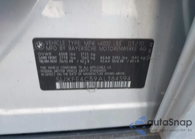 5UXFE4C59AL384594: 43552394