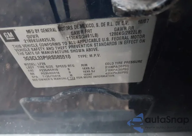 3GSCL33P98S585510: 43552450