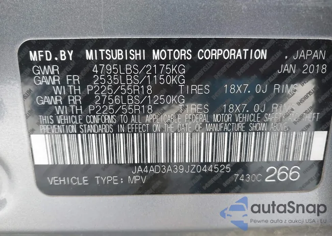 JA4AD3A39JZ044525: 43552480