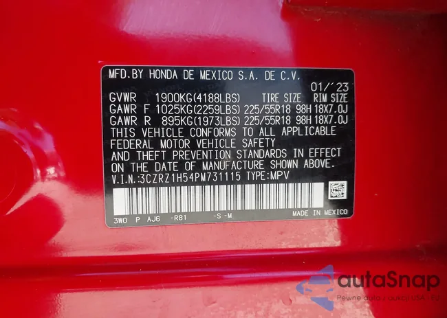 3CZRZ1H54PM731115: 43552492