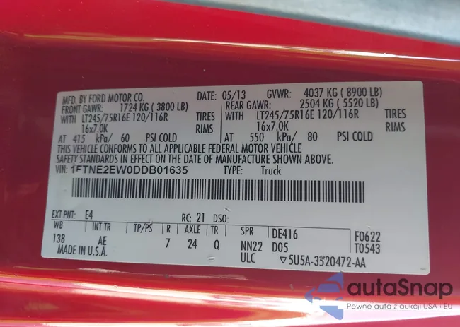 1FTNE2EW0DDB01635: 43552663