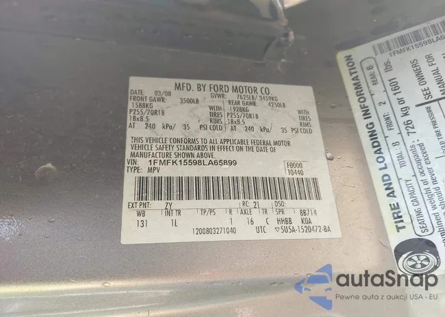 1FMFK15598LA65899: 43552701