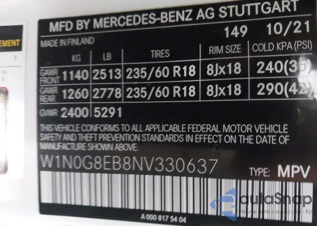 W1N0G8EB8NV330637: 43552717