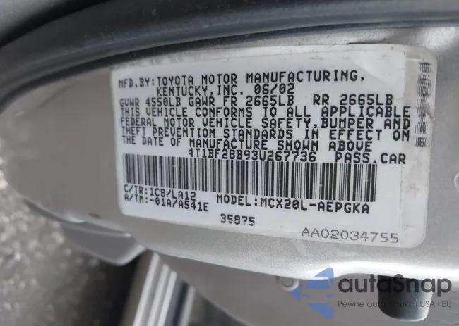 4T1BF28B93U267736: 43552795