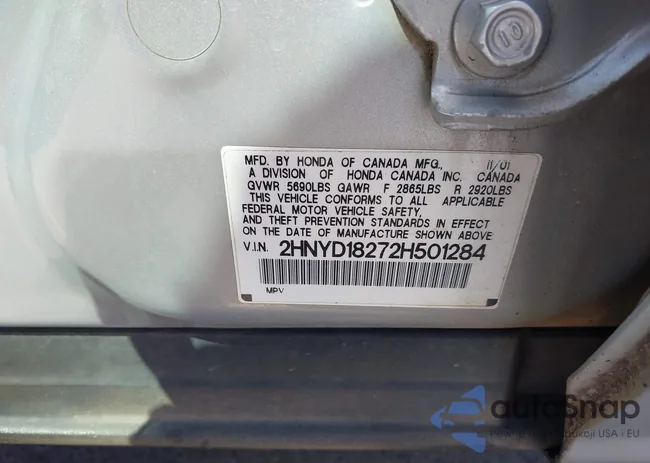 2HNYD18272H501284: 43552843