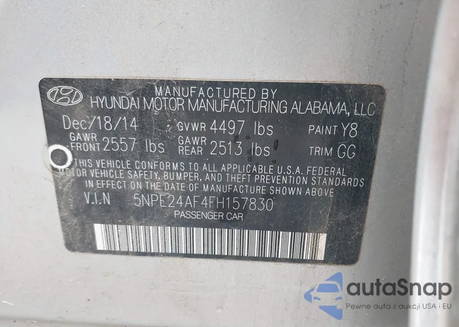 5NPE24AF4FH157830: 43552945