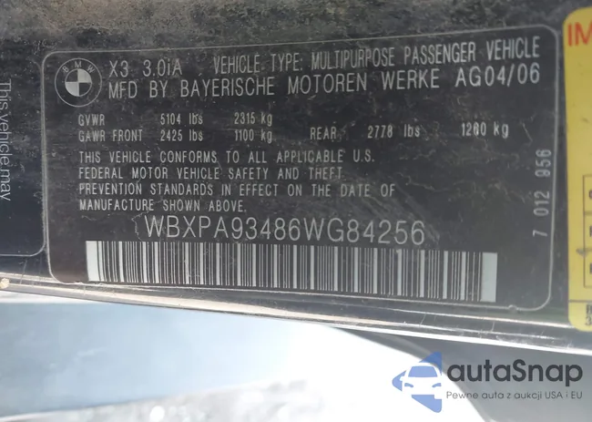 WBXPA93486WG84256: 43552020