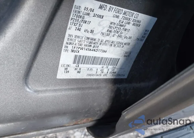 1FTPW14564KD17266: 43552132