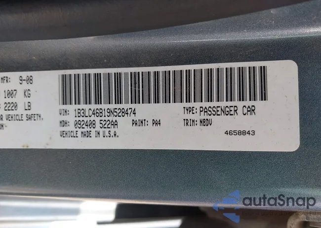 1B3LC46B19N528474: 43554440