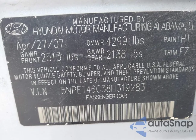 5NPET46C38H319283: 43554655