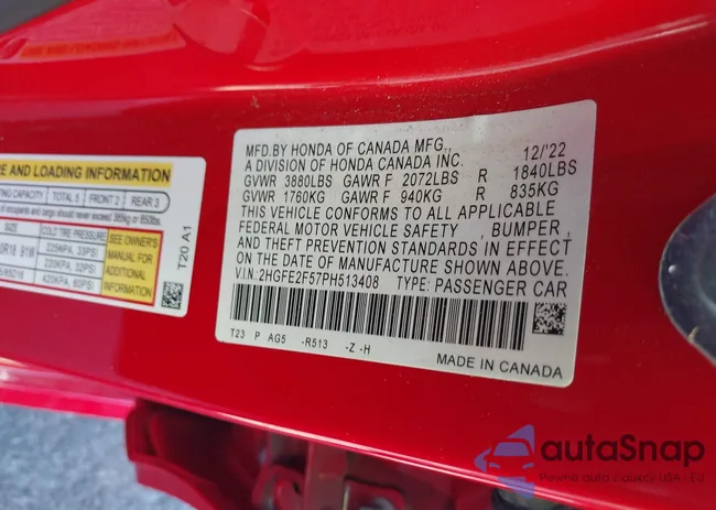 2HGFE2F57PH513408: 43554657