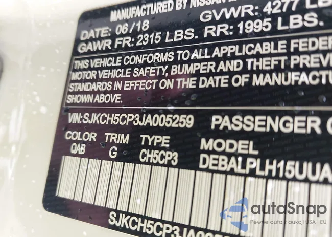 SJKCH5CP3JA005259: 43554770