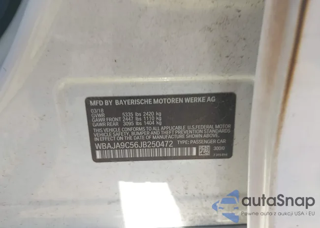 WBAJA9C56JB250472: 43554792