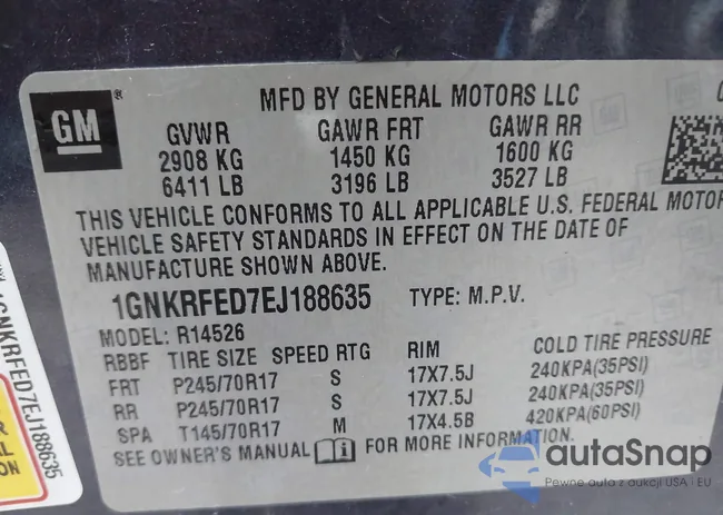 1GNKRFED7EJ188635: 43554881