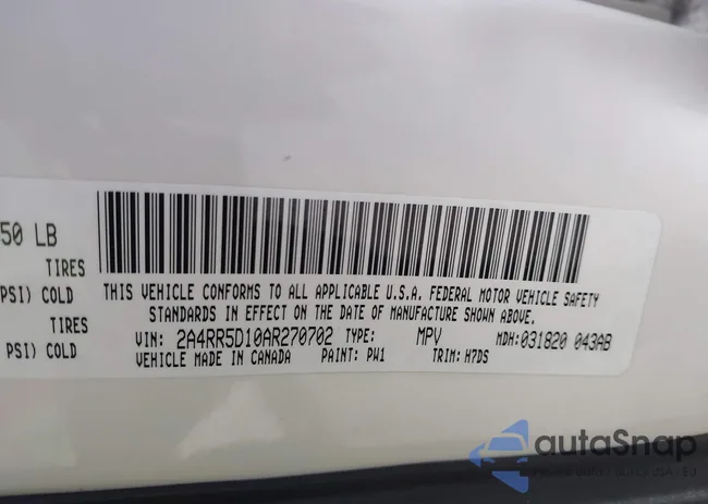 2A4RR5D10AR270702: 43554897