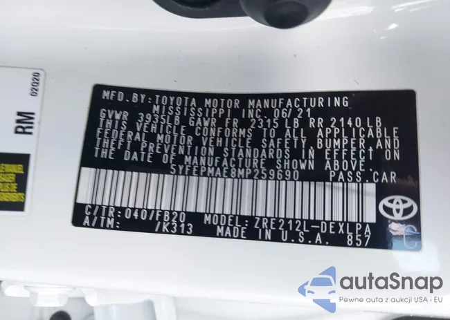 5YFEPMAE8MP259690: 43554339