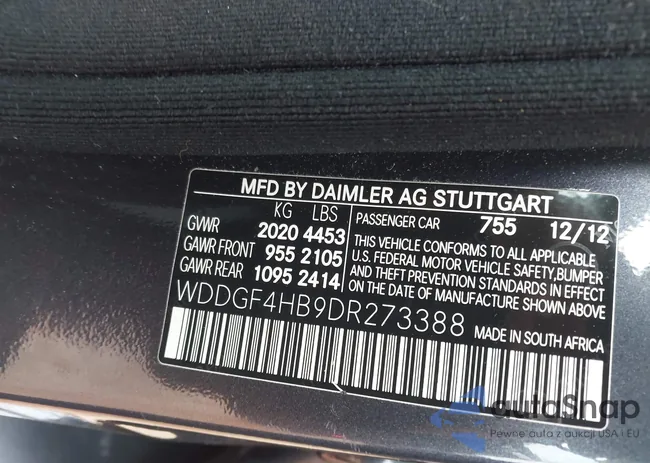 WDDGF4HB9DR273388: 43555359