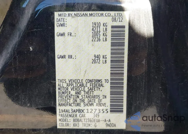 1N4AL3AP8DC127355: 43555413