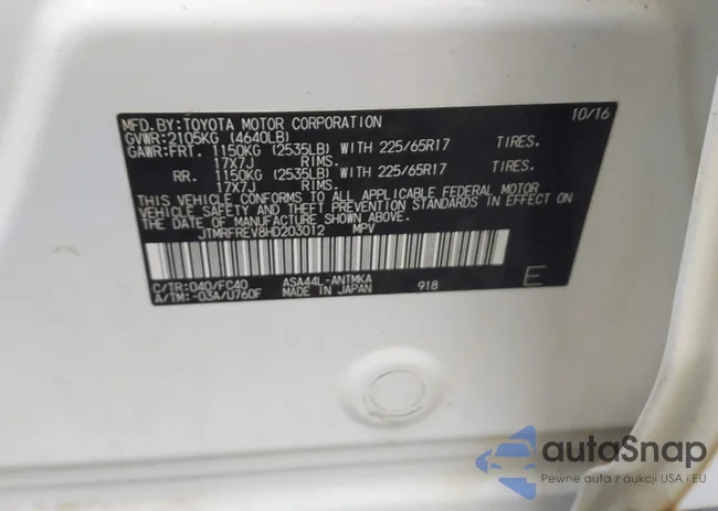 JTMRFREV8HD203012: 43555447