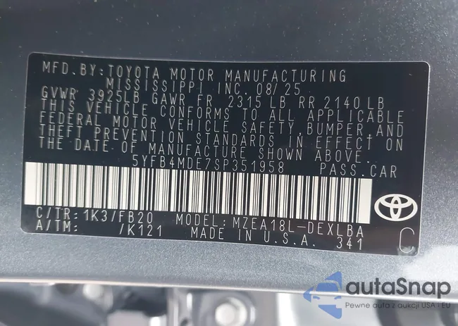 5YFB4MDE7SP351958: 43555502