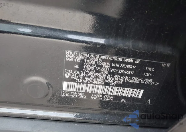 2T3F1RFV2LW093974: 43555652