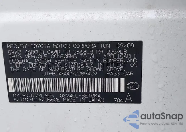 JTHBJ46G092289429: 43555683