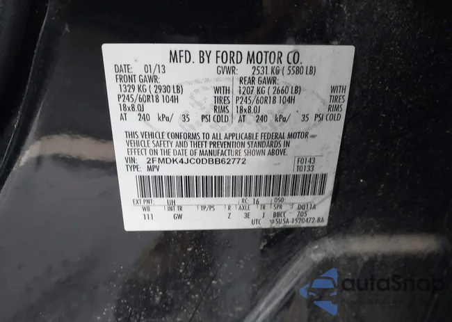 2FMDK4JC0DBB62772: 43555728