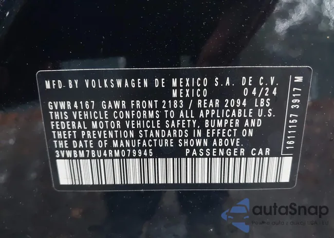 3VWBM7BU4RM079945: 43555807