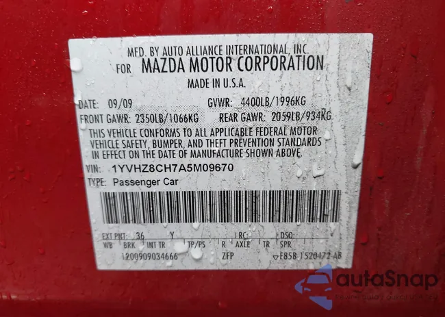 1YVHZ8CH7A5M09670: 43555817