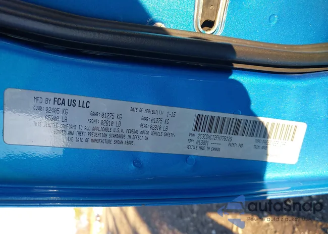 2C3CDXCT2FH778129: 43555128