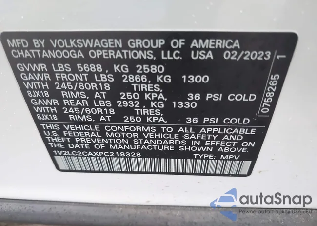 1V2LC2CAXPC218328: 43555157