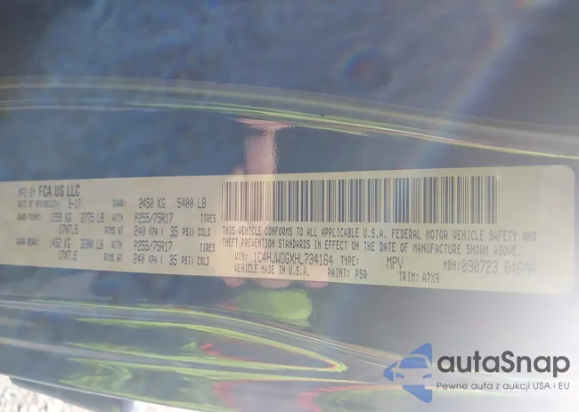 1C4HJWDGXHL734164: 43555270