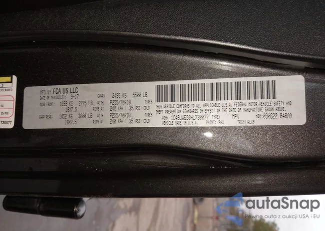 1C4BJWEG0HL730077: 43555279