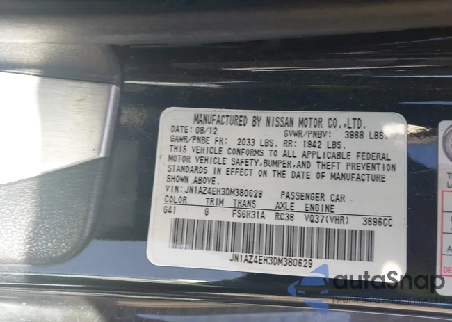 JN1AZ4EH3DM380629: 43556495