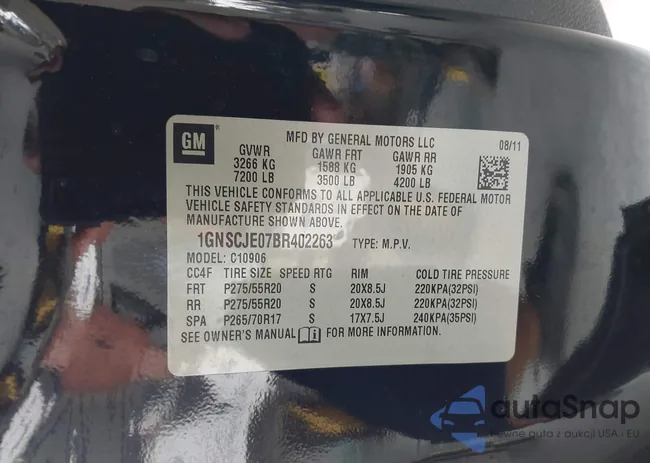 1GNSCJE07BR402263: 43556526