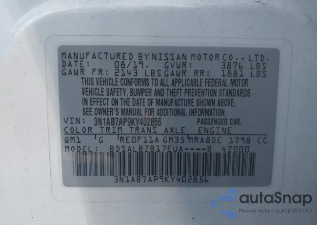 3N1AB7AP9KY402856: 43556554