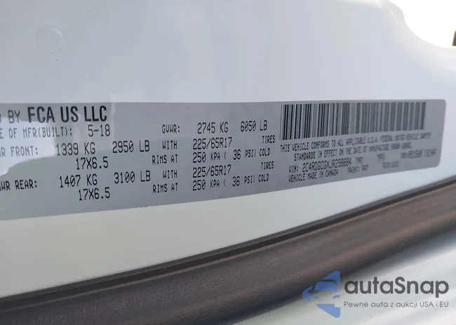 2C4RDGCGXJR298884: 43556565