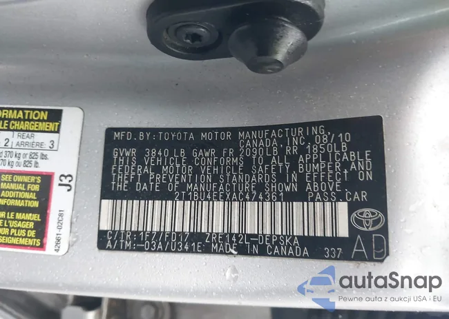 2T1BU4EEXAC474361: 43556658