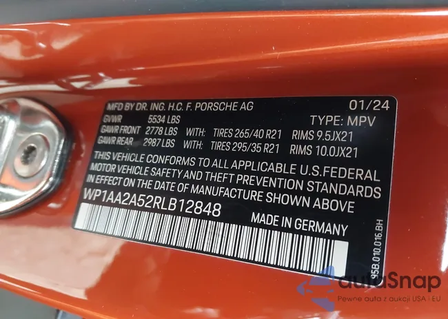 WP1AA2A52RLB12848: 43556716