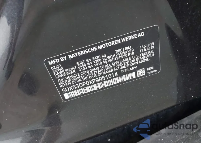 5UX53DP0XP9R51014: 43556783