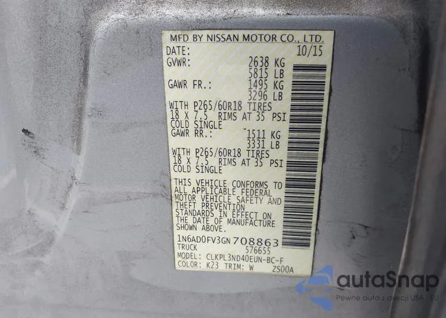 1N6AD0FV3GN708863: 43556856